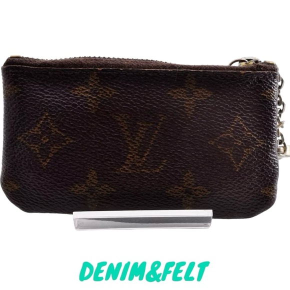🤎LOUIS VUITTON Brown Monogram Leather LV Pochette Cre Coin Case | PRELOVED 🤎 - Picture 3 of 10